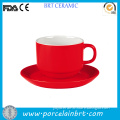 Wedding red porcelain Tea Cup and Saucer